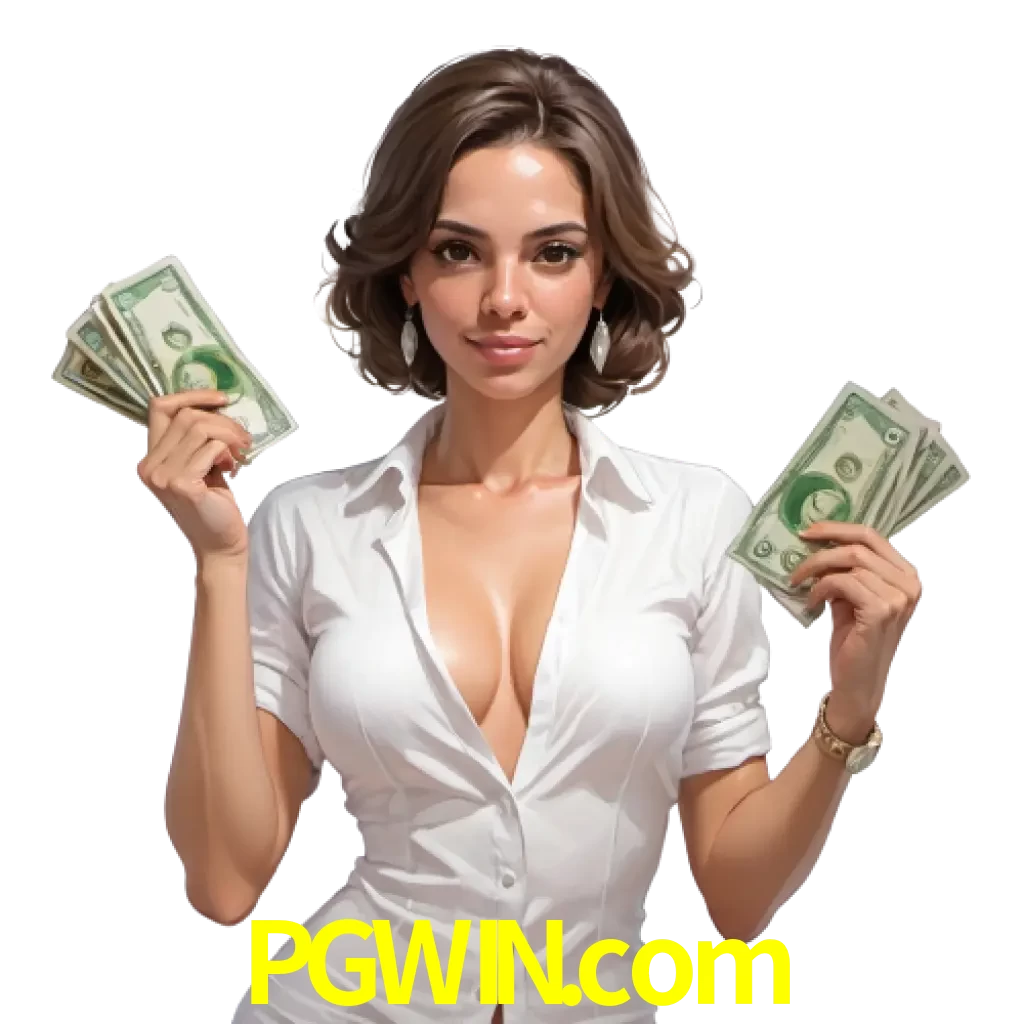woman with money playing in pgwin bet casino